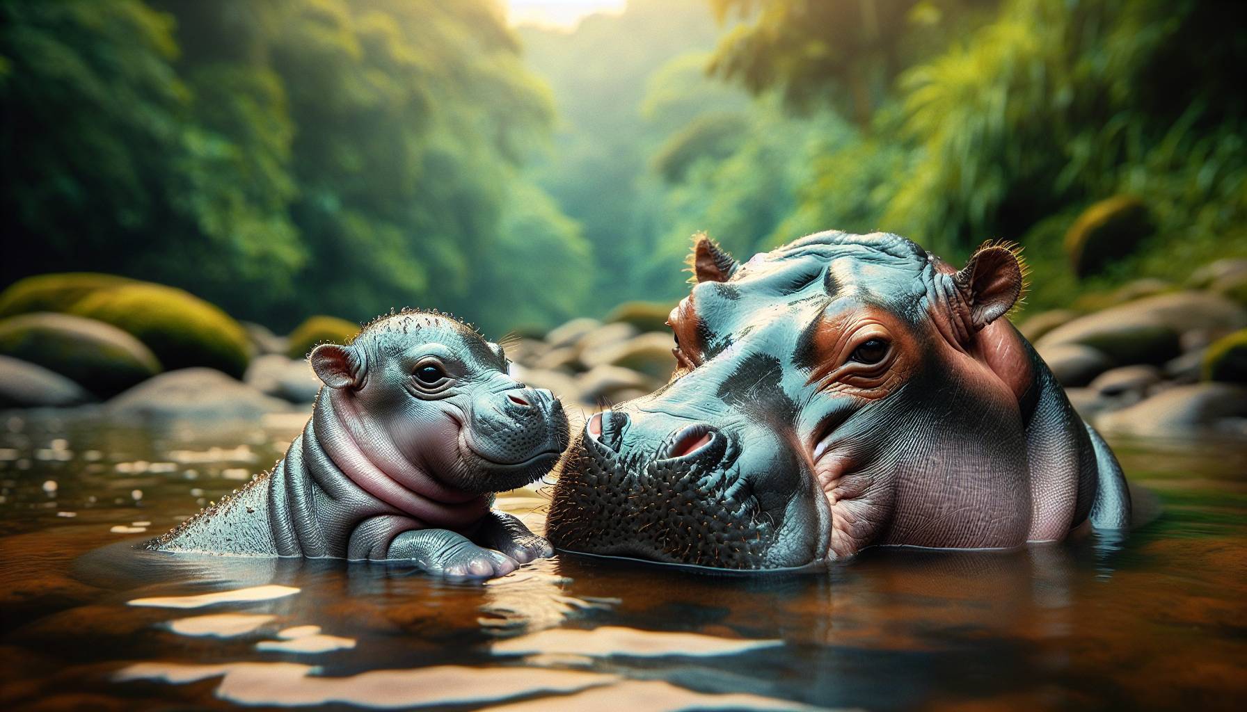 Meet Haggis, the Baby Pygmy Hippo at Edinburgh Zoo: image