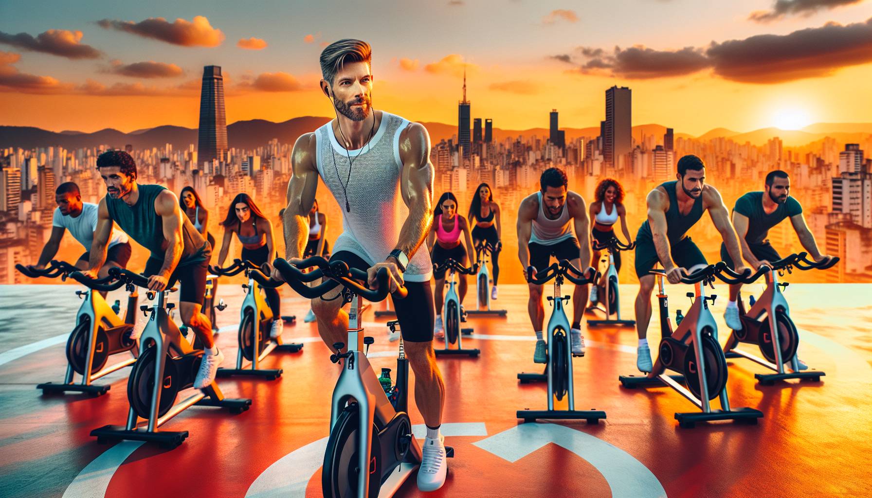 Sao Paulo Helipads Transform into Outdoor Spinning Class Studios cover