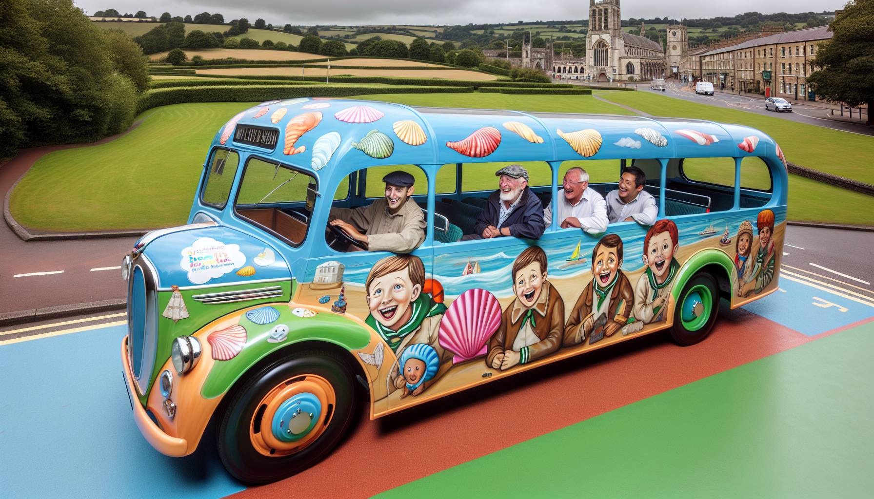 Three Brothers Drive Tiny Bus from Land's End to John O' Groats: image