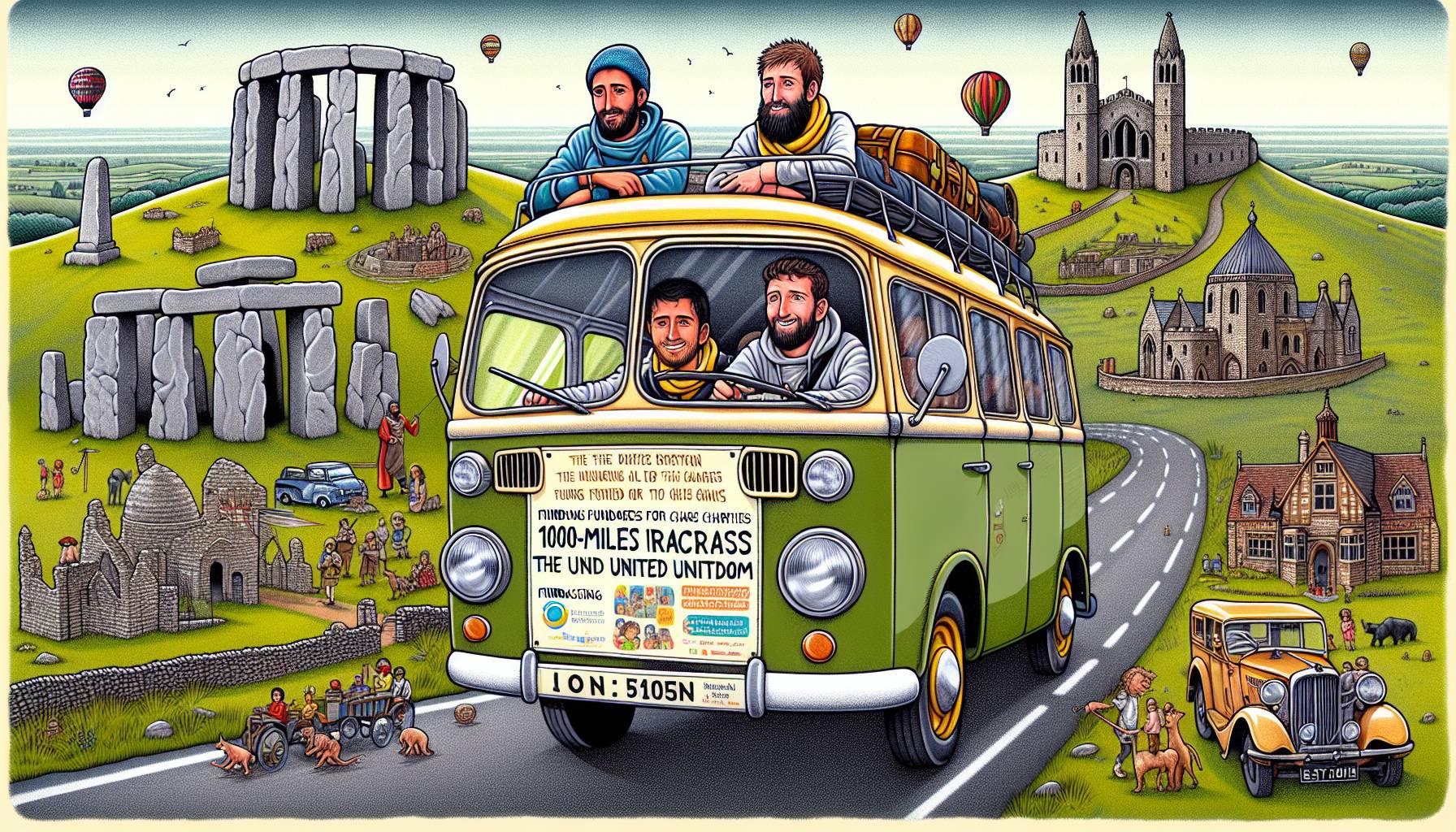 Three Brothers Drive Tiny Bus from Land's End to John O' Groats cover