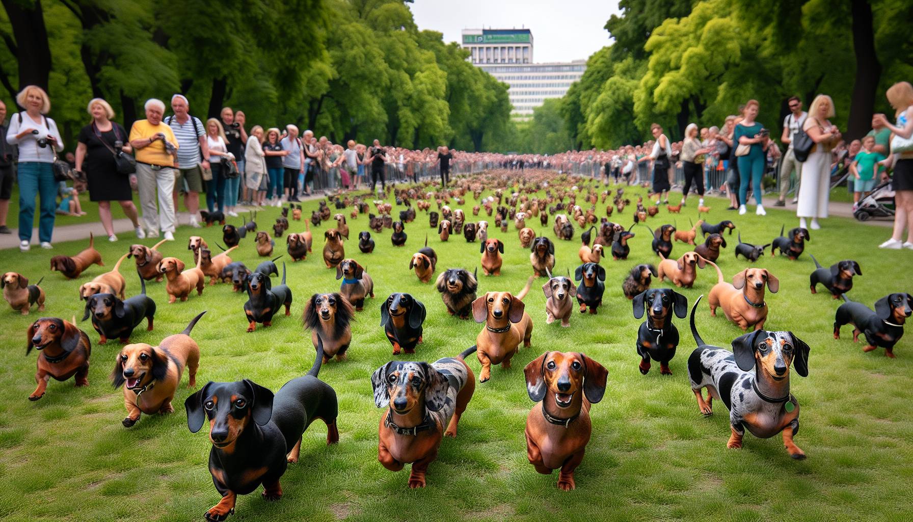 Hungarian dachshunds aim for record: image