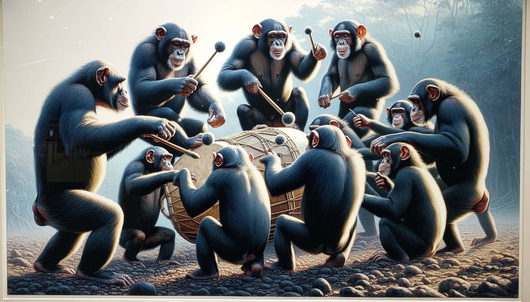 Chimpanzees Found to Have Rhythm in Drumming for Communication cover