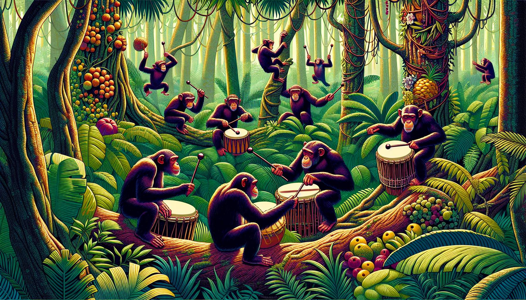 Chimpanzees Found to Have Rhythm in Drumming for Communication cover