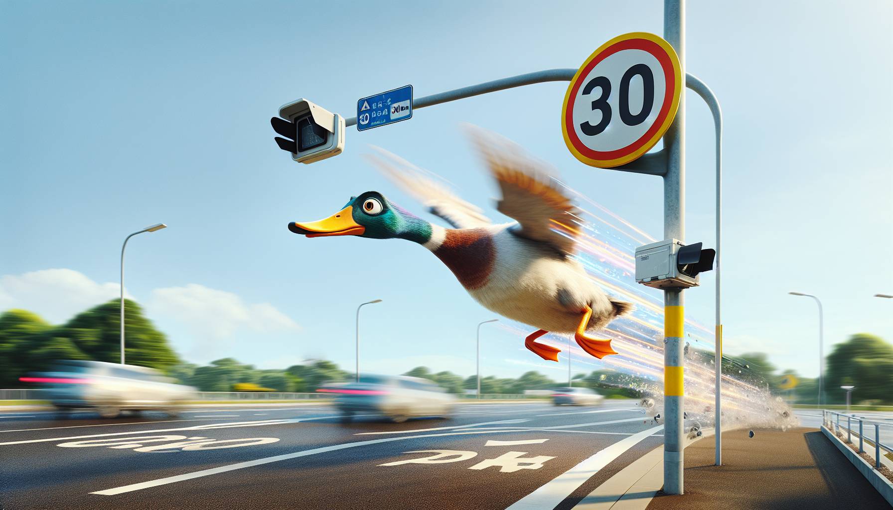 Duck Caught Speeding Twice by Traffic Camera in Switzerland: image