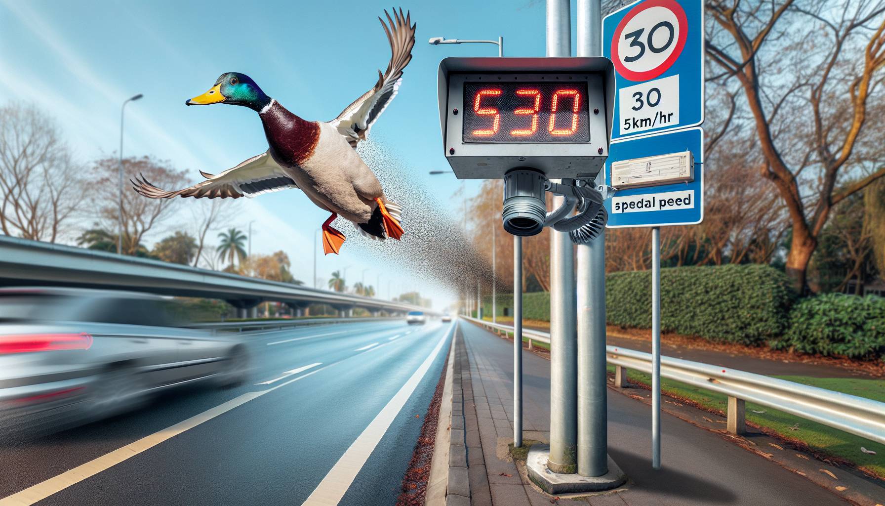 Duck Caught Speeding Twice by Traffic Camera in Switzerland: image