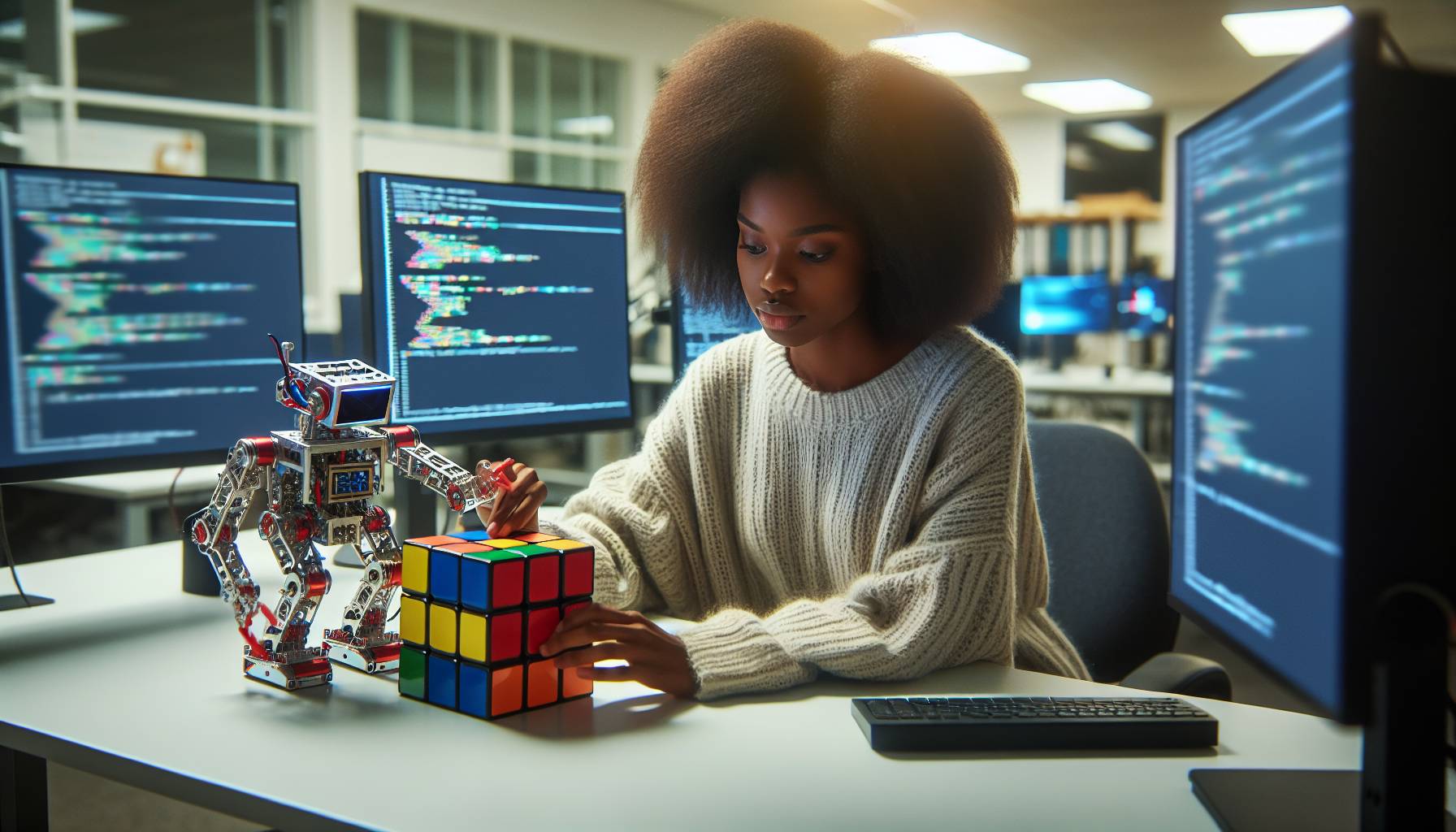 Student Builds Fastest Rubik's Cube-Solving Robot: image