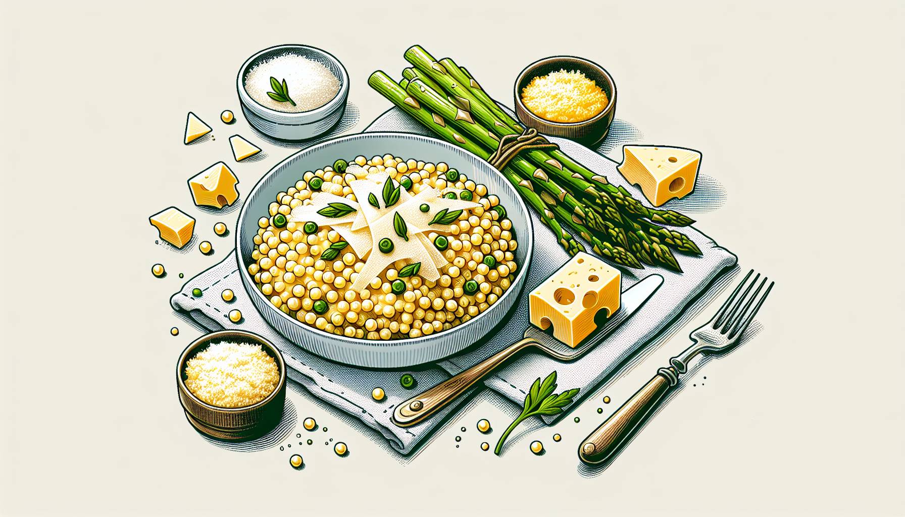 Creamy Pearl Couscous 'Risotto' with Asparagus: image
