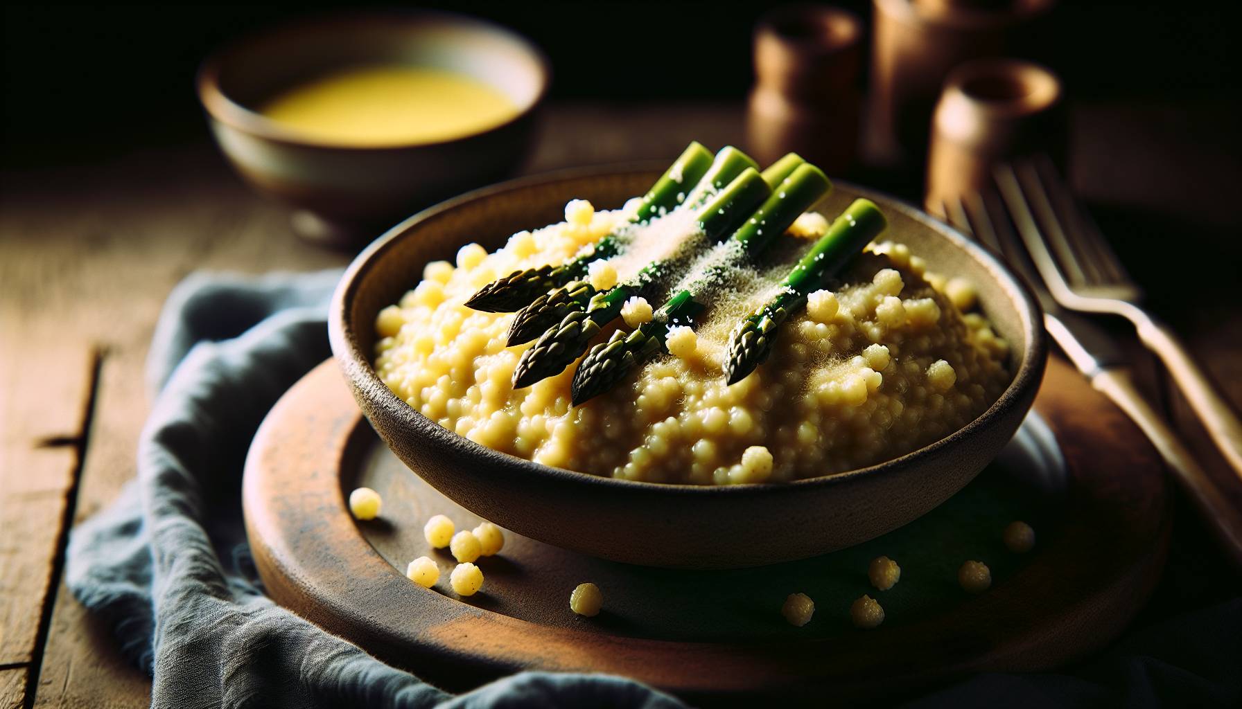 Creamy Pearl Couscous 'Risotto' with Asparagus: image