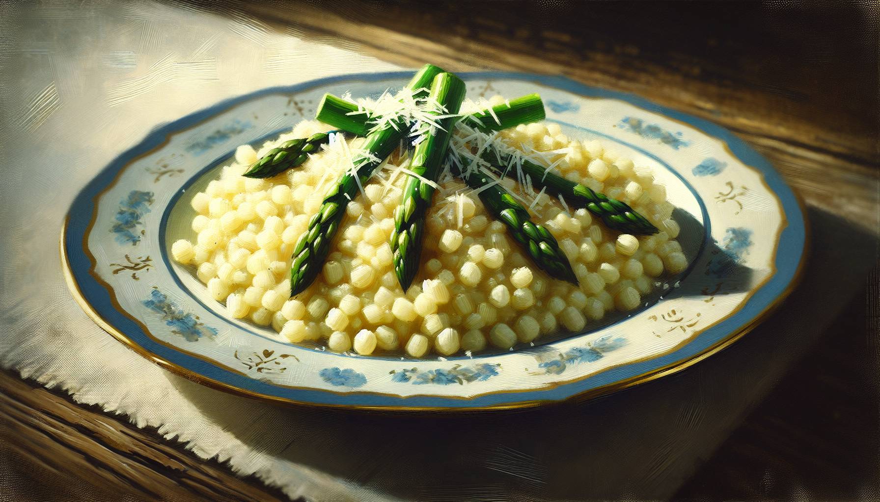 Creamy Pearl Couscous 'Risotto' with Asparagus cover