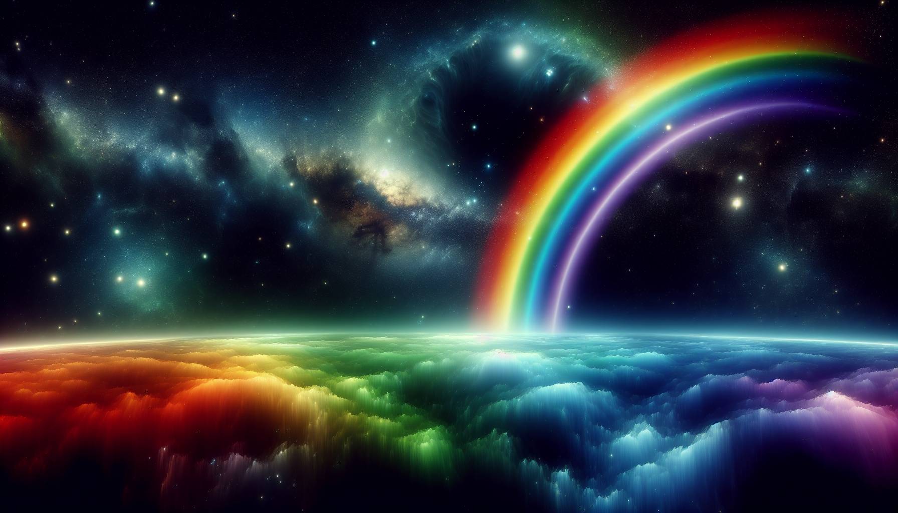 Nasa Captures Rainbow in Space: image