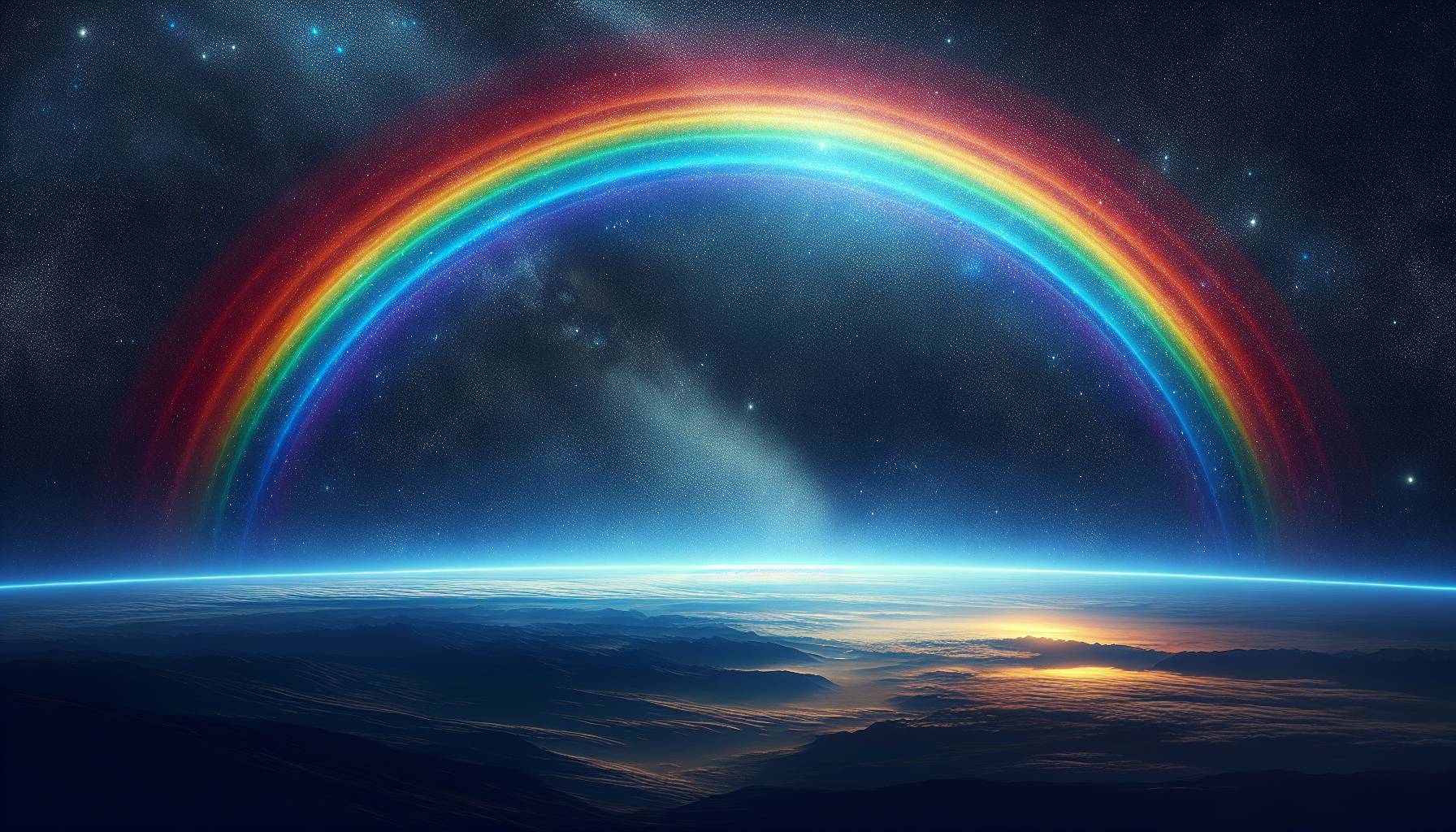Nasa Captures Rainbow in Space: image
