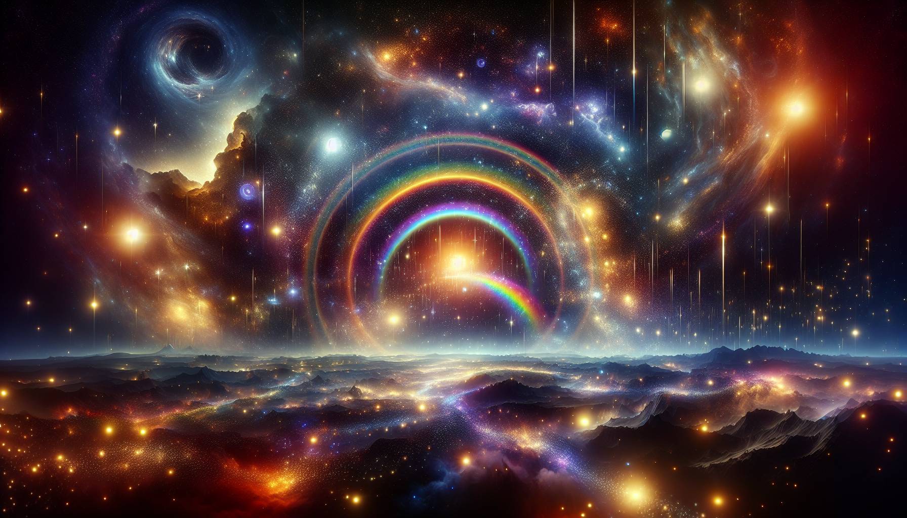 Nasa Captures Rainbow in Space: image