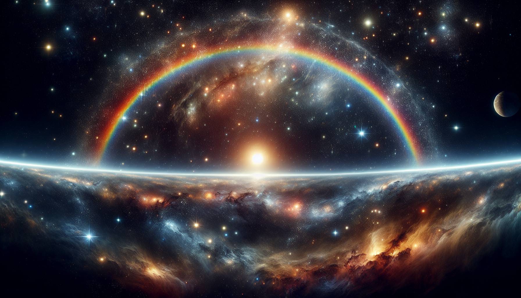Nasa Captures Rainbow in Space: image