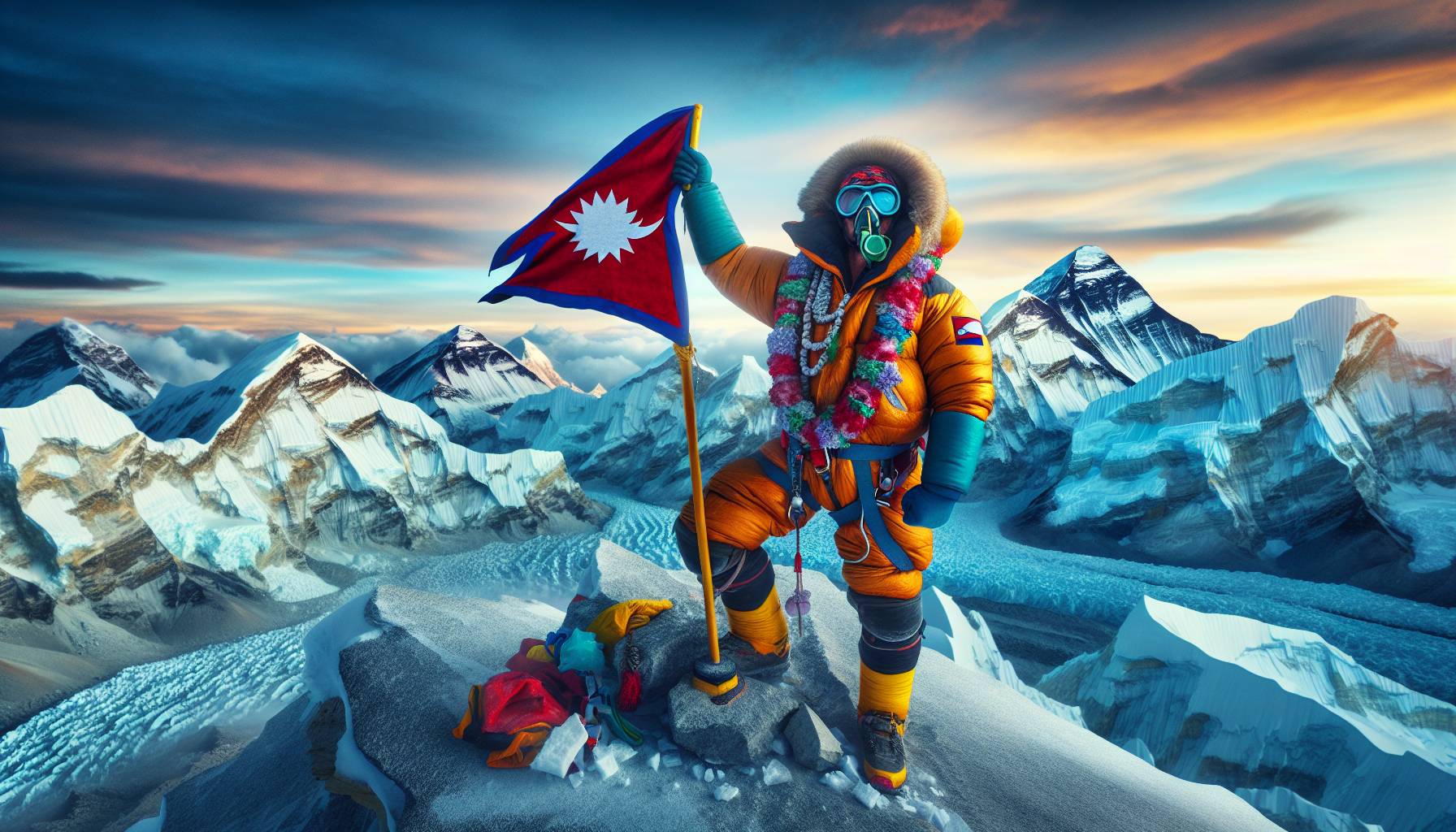 Sherpa Climbs Everest 31 Times: image