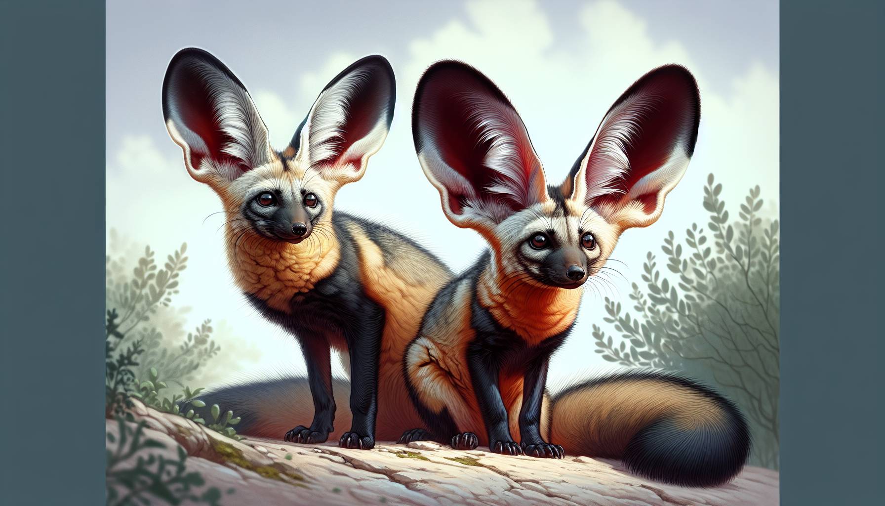 Rare Bat-Eared Foxes Arrive at Chester Zoo After 30 Years: image