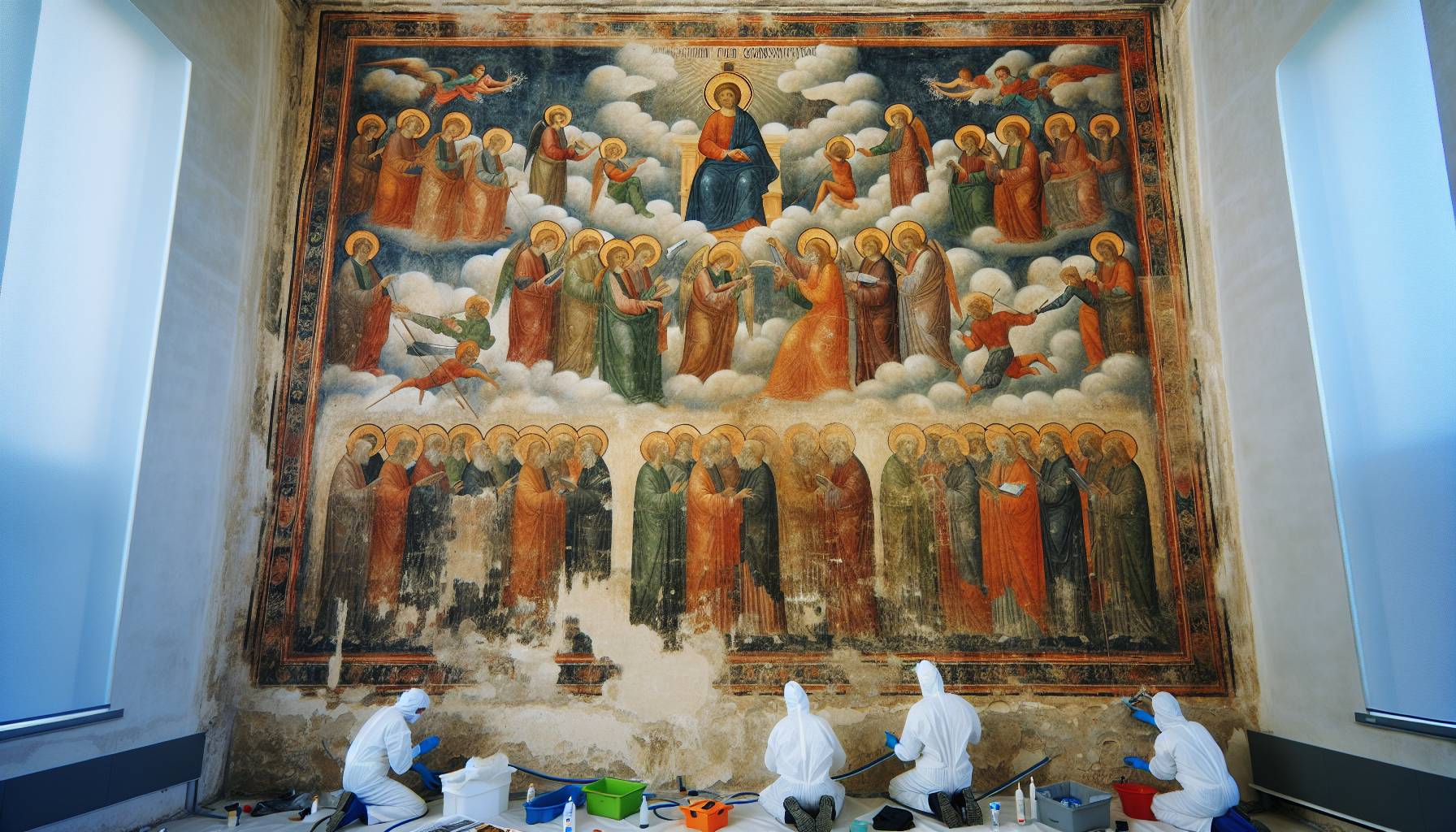 Conserving 80-Year-Old Murals with Seaweed Extract and Everyday Tools: image