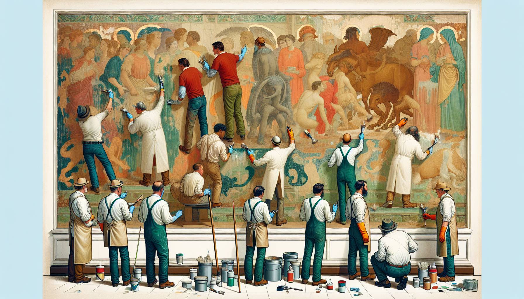 Conserving 80-Year-Old Murals with Seaweed Extract and Everyday Tools: image