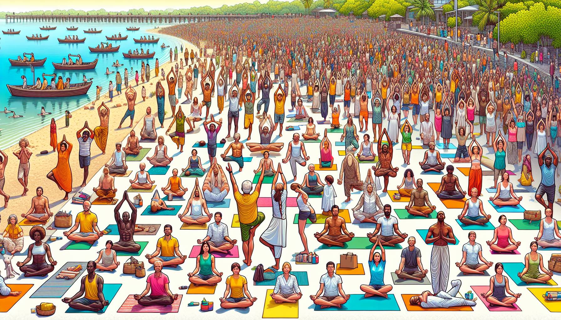 Thousands Mark International Day of Yoga Across India: image