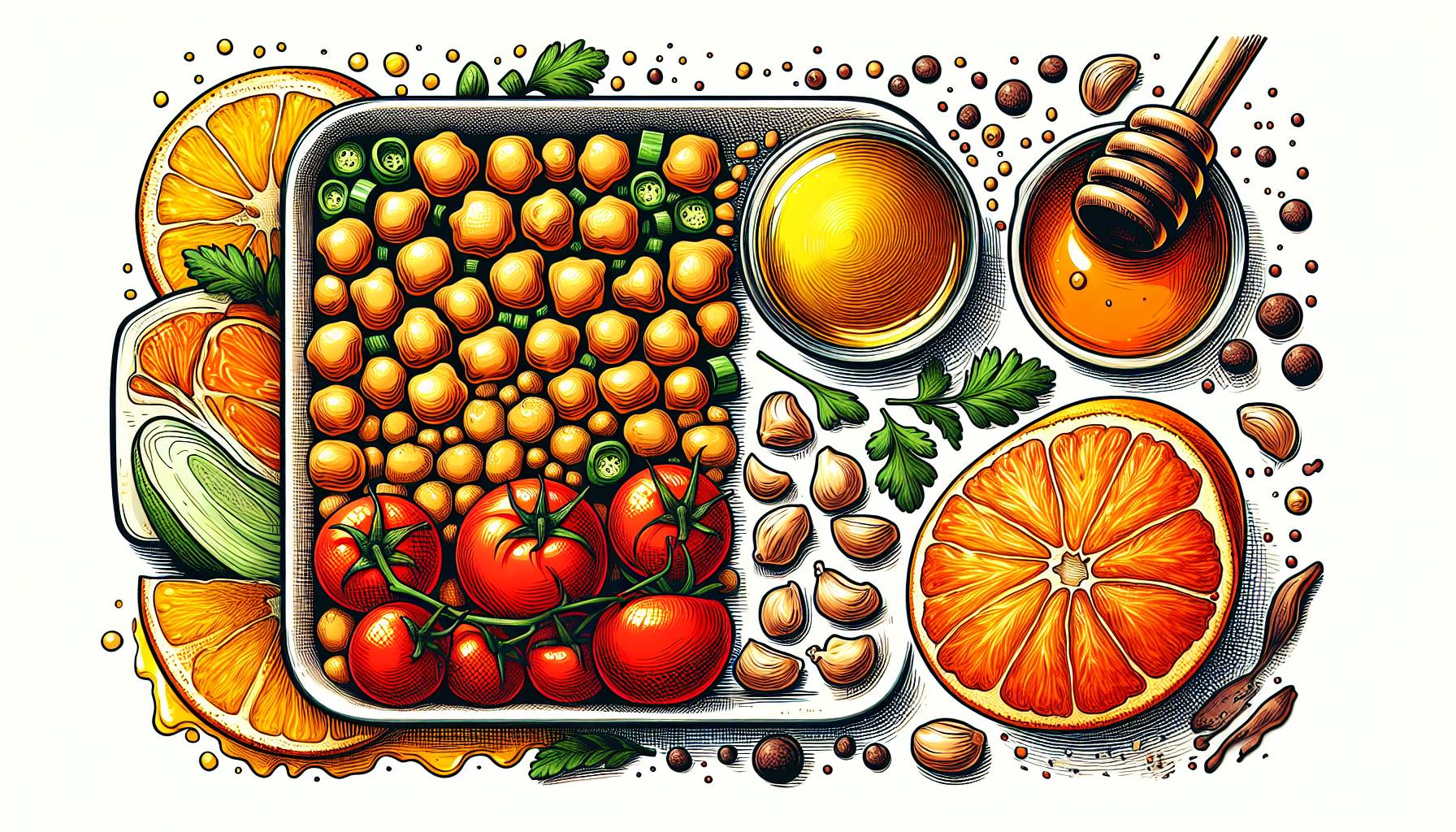 Greek Island Cuisine: Chickpeas with Tomatoes and Honey: image