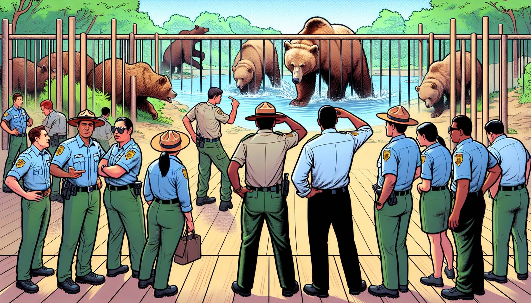 Bears escape in search for honey: image