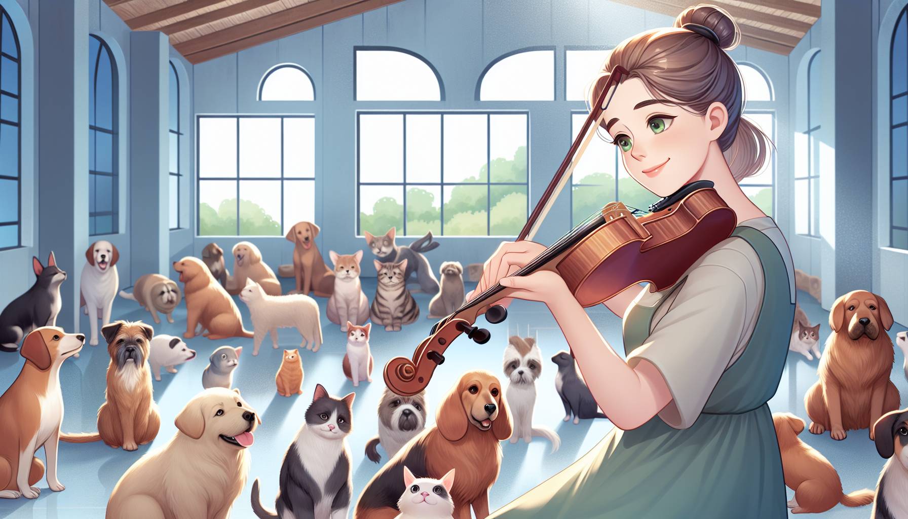 12-Year-Old Uses Music to Comfort Animals in Shelters: image