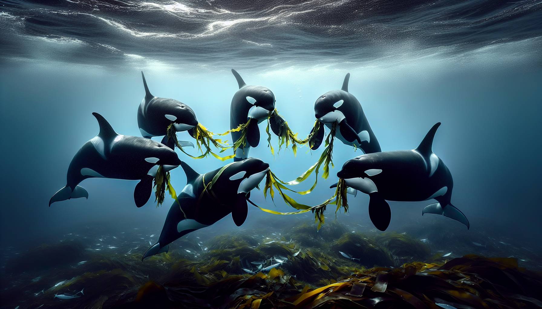 Orcas Use Seaweed Tools for Back Scratching: image