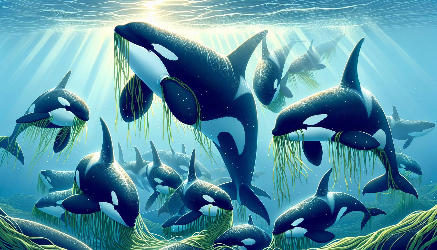 Orcas Use Seaweed Tools for Back Scratching: image