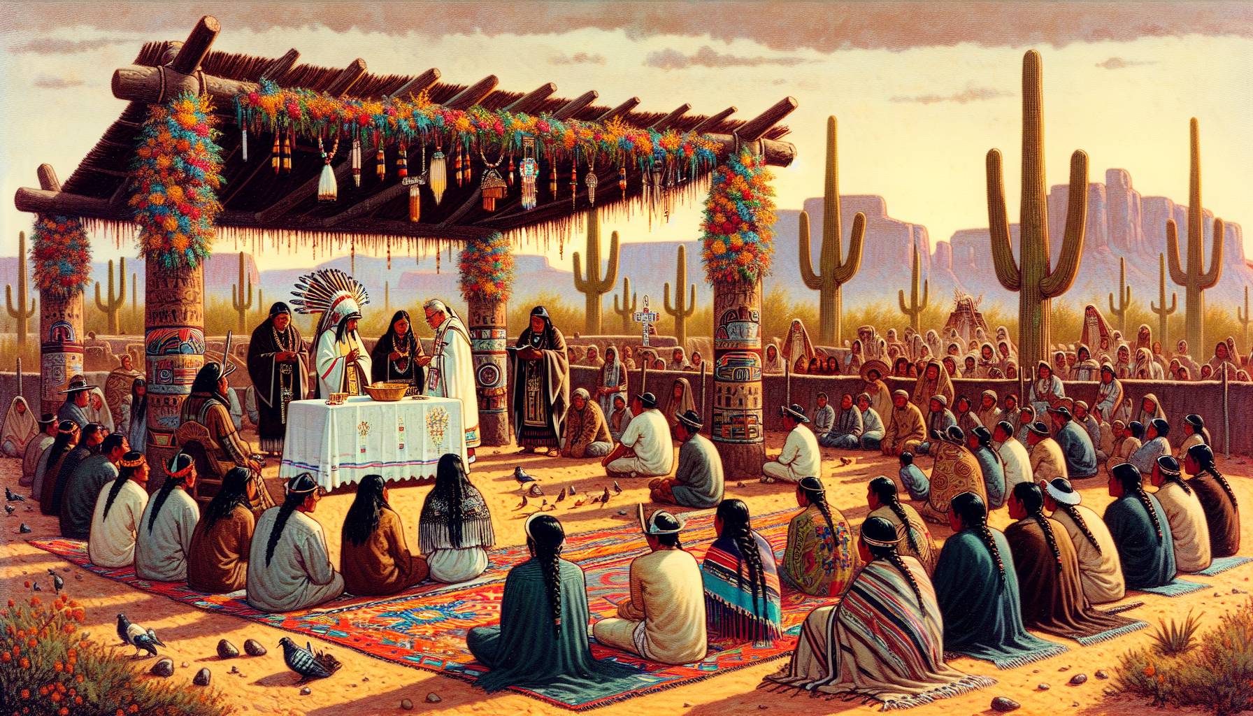 Tohono O'odham Family Honors St. John the Baptist in Arizona Desert: image