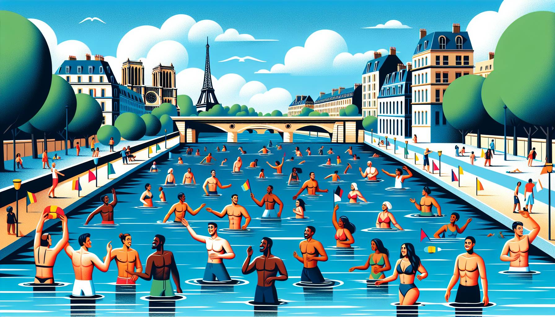 Parisians and Tourists Can Swim in River Seine After Cleanup Efforts: image