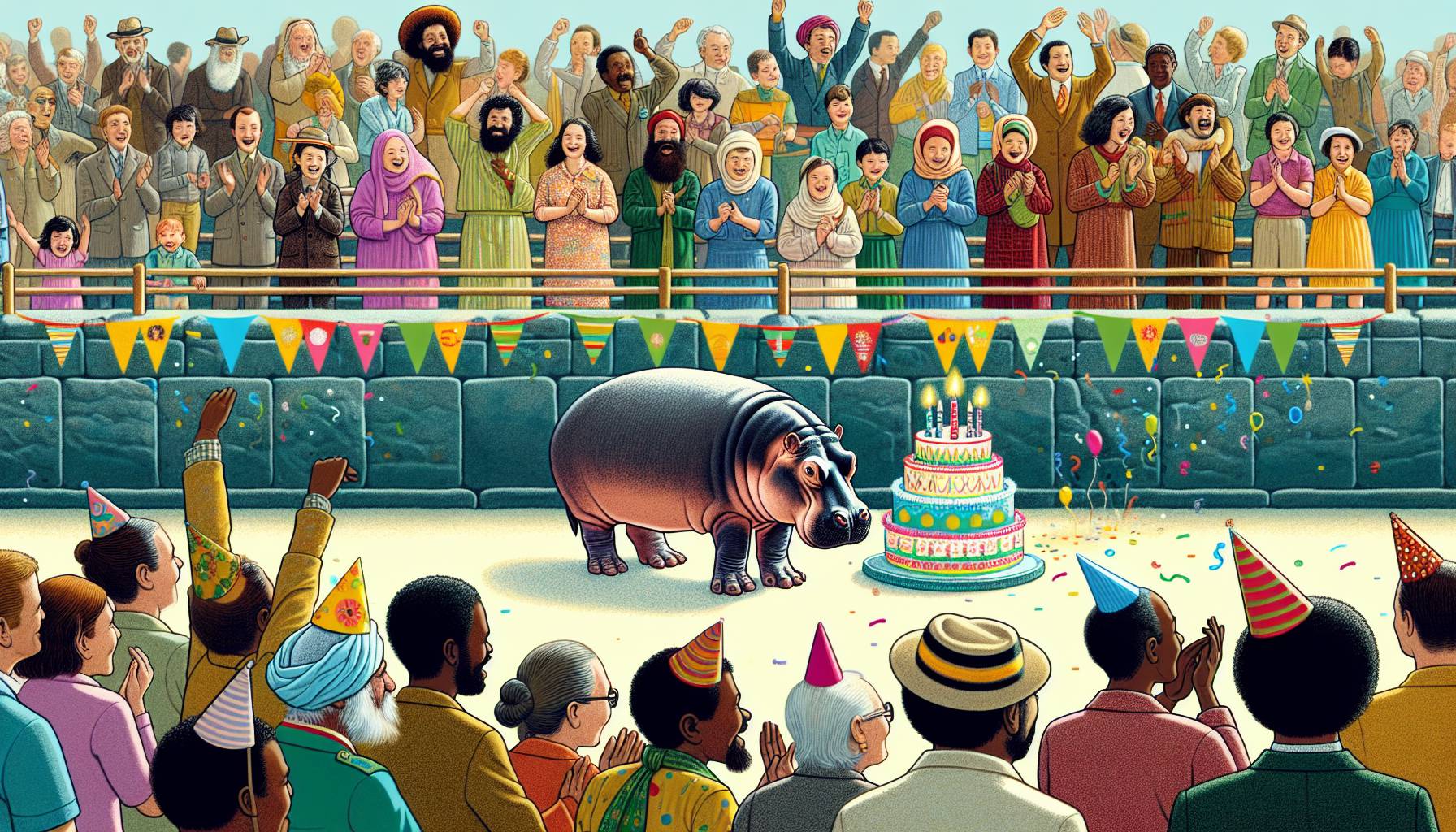 Thailand's Pygmy Hippo Moo Deng Celebrates First Birthday With Fans: image