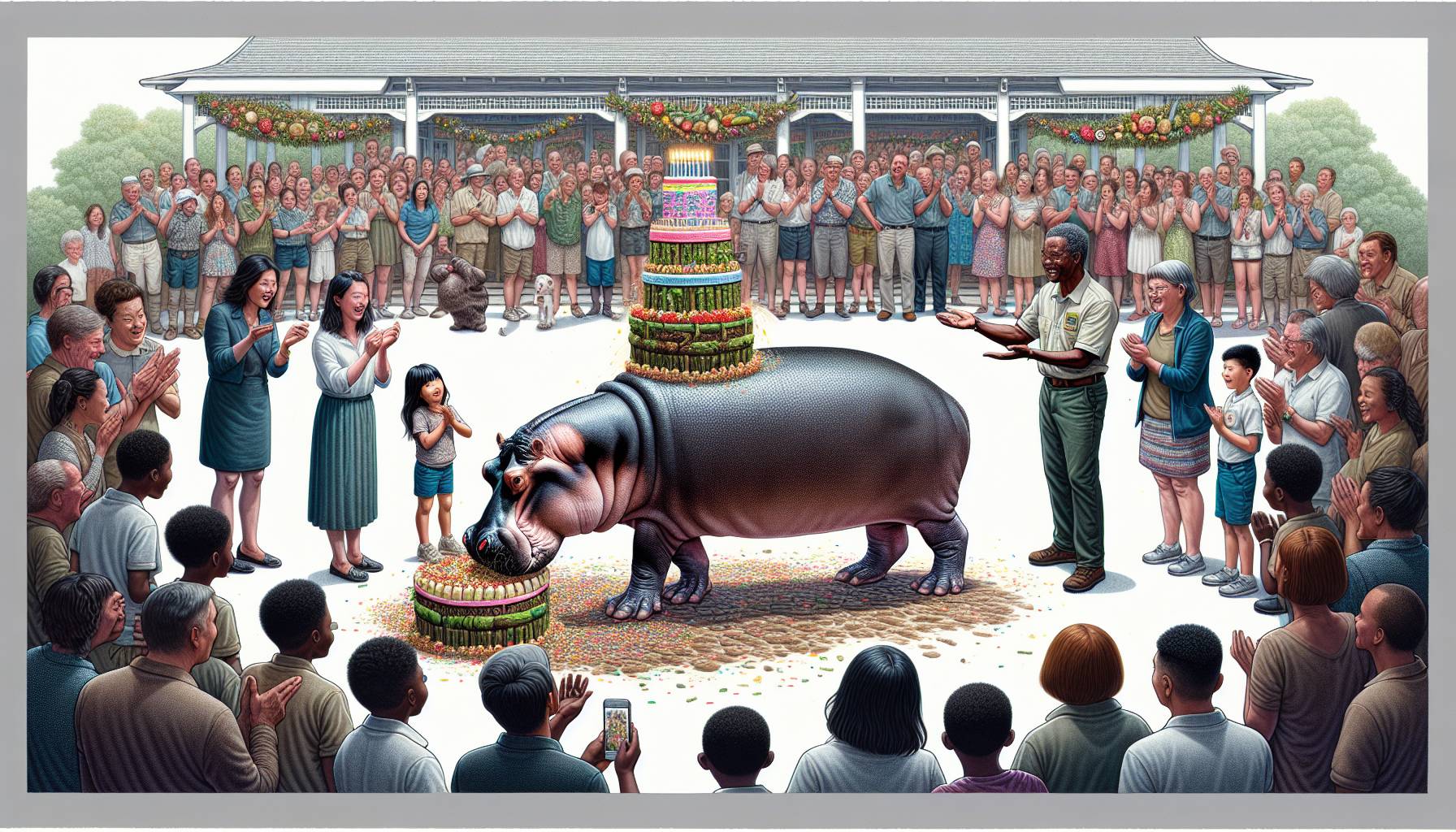 Thailand's Pygmy Hippo Moo Deng Celebrates First Birthday With Fans: image