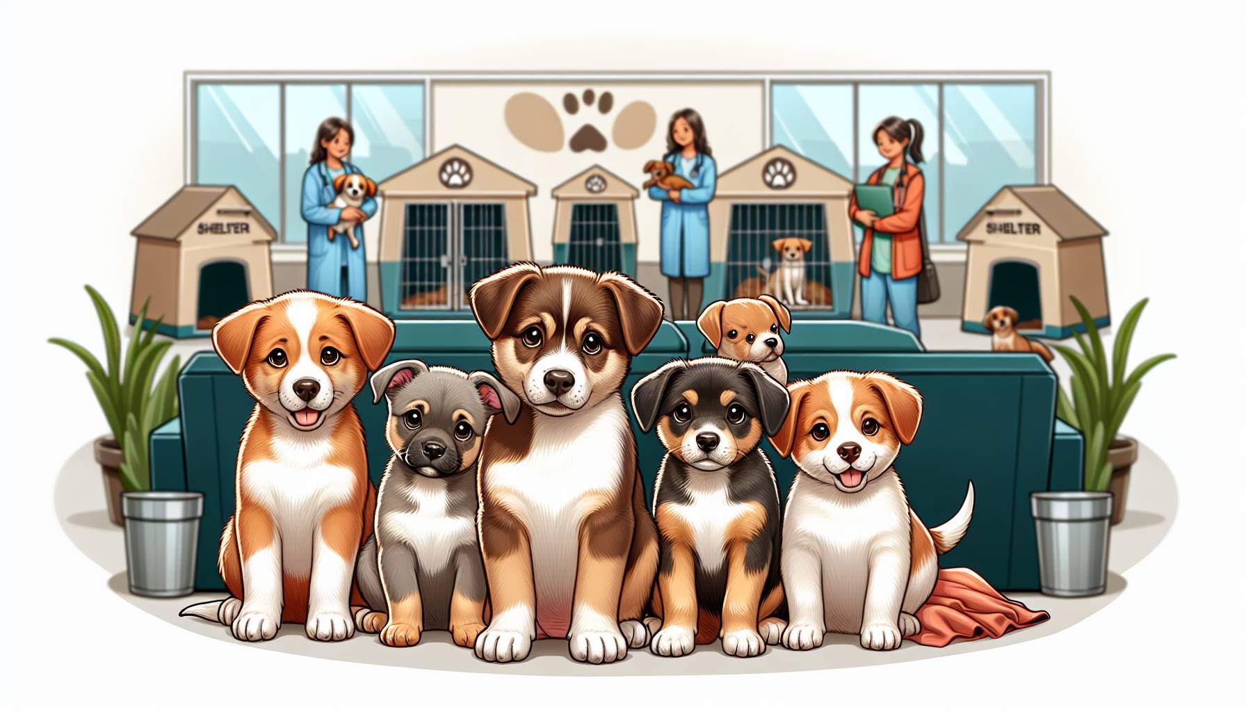 Puppies Rescued from Texas Flooding Arrive in Chicago: image