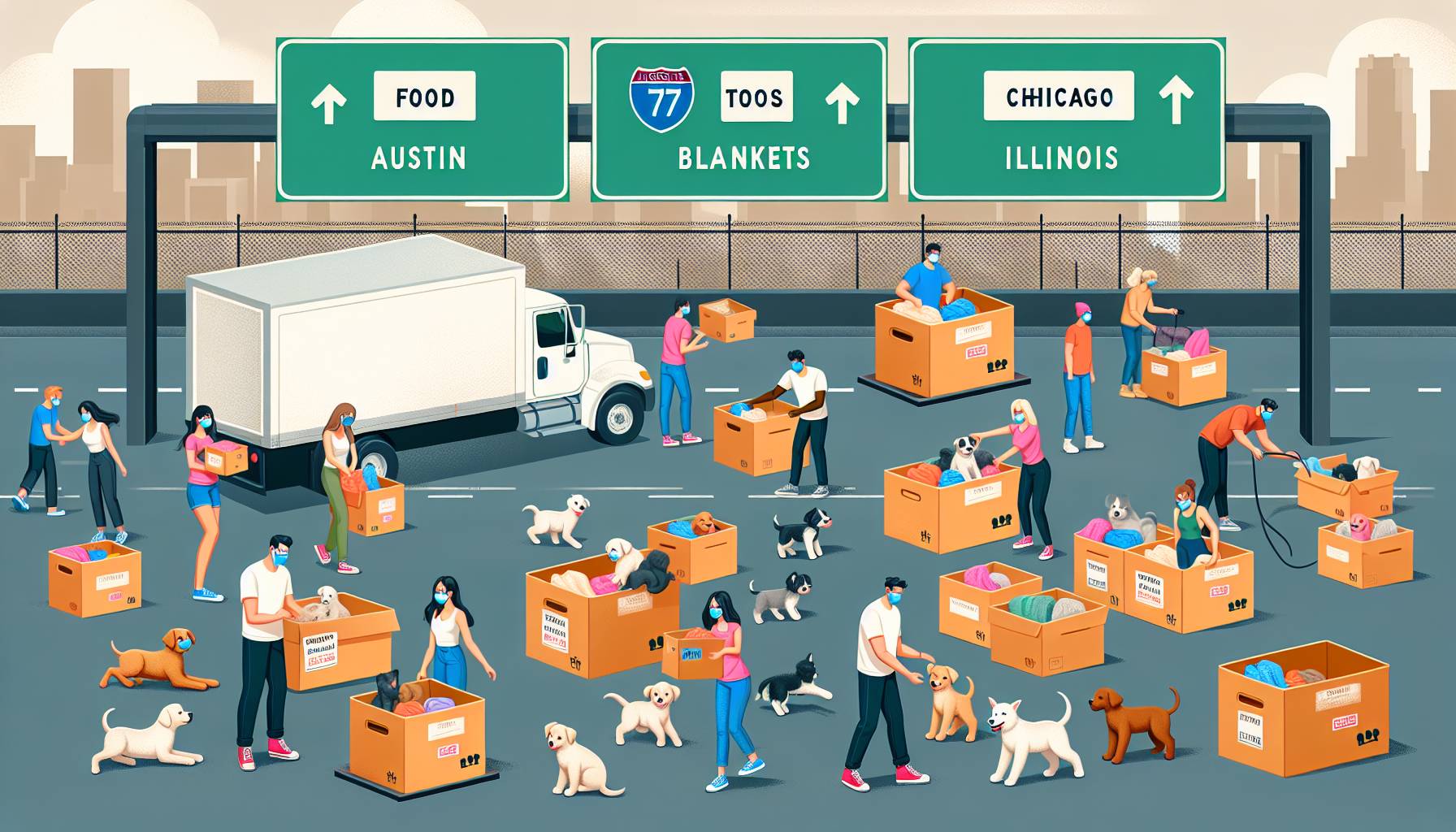 Puppies Rescued from Texas Flooding Arrive in Chicago: image