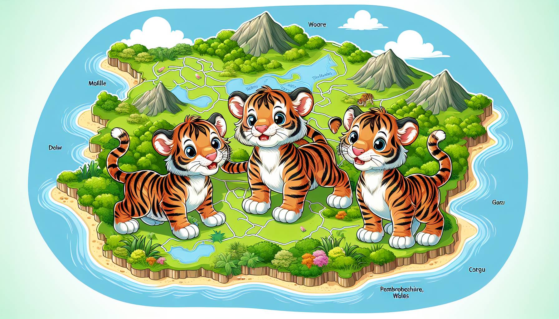Rare Birth of Four Sumatran Tiger Cubs in the UK: image