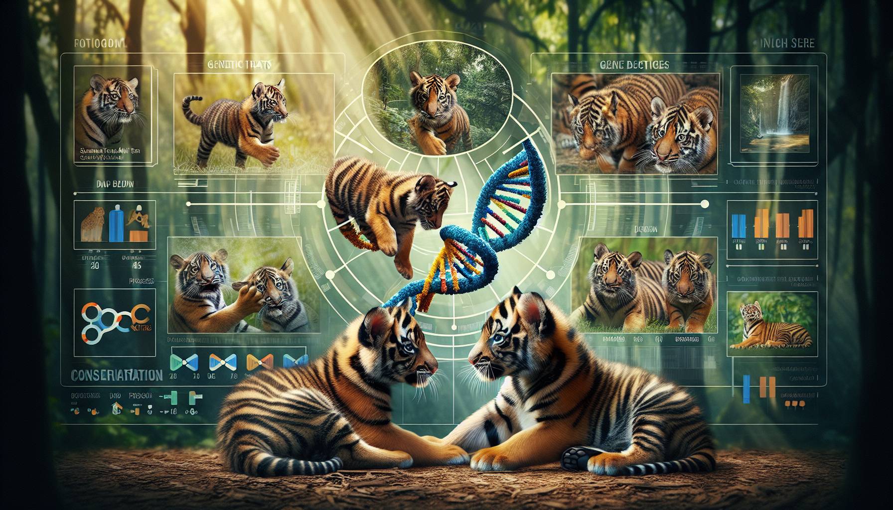 Rare Birth of Four Sumatran Tiger Cubs in the UK: image