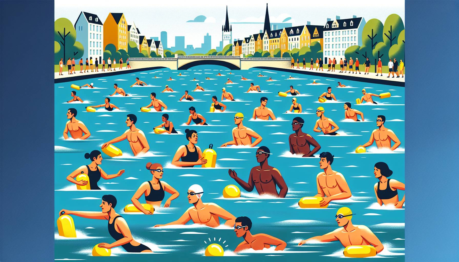 Swimming in the Seine: A Popular Tourist Attraction in Paris: image