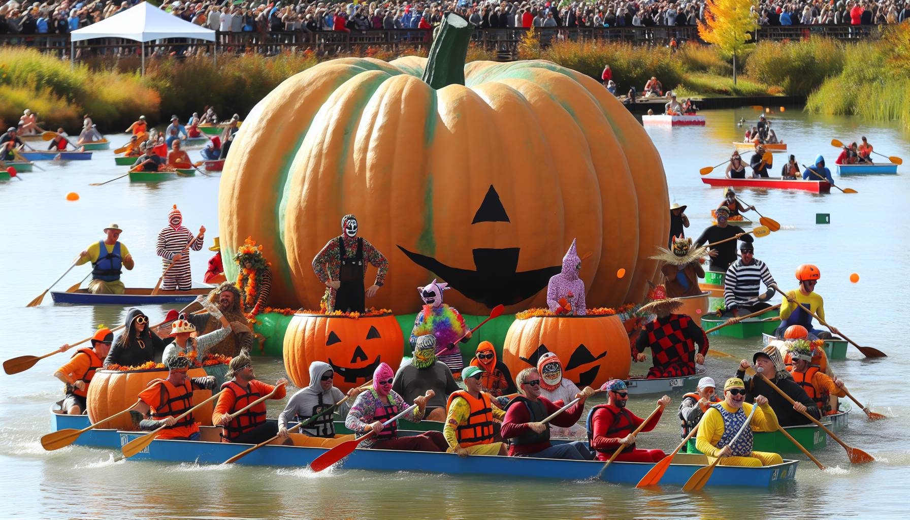 Kayak Pumpkin Regatta Draws Crowds in Oregon: image