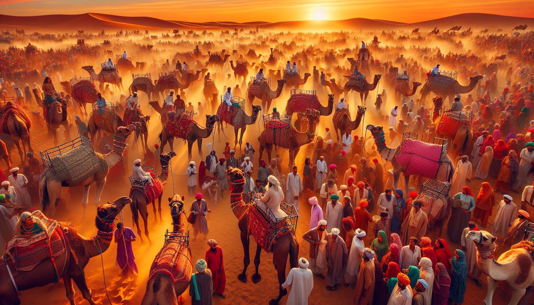 The Annual Pushkar Camel Fair in India: image