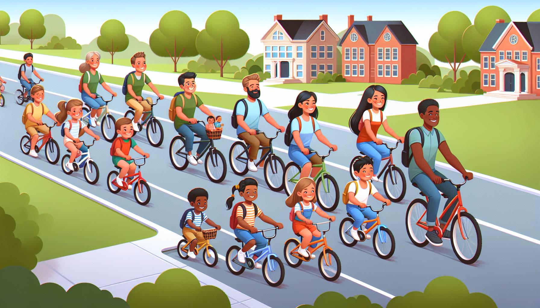 Families Form 'Bike Bus' for Kids to Cycle to School Together: image