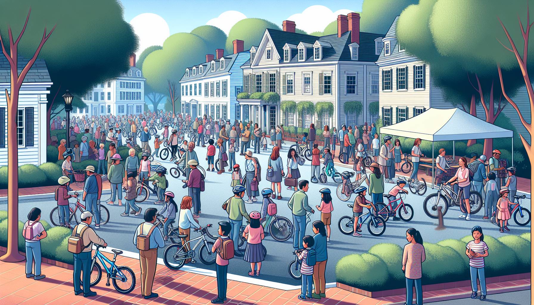 Families Form 'Bike Bus' for Kids to Cycle to School Together cover