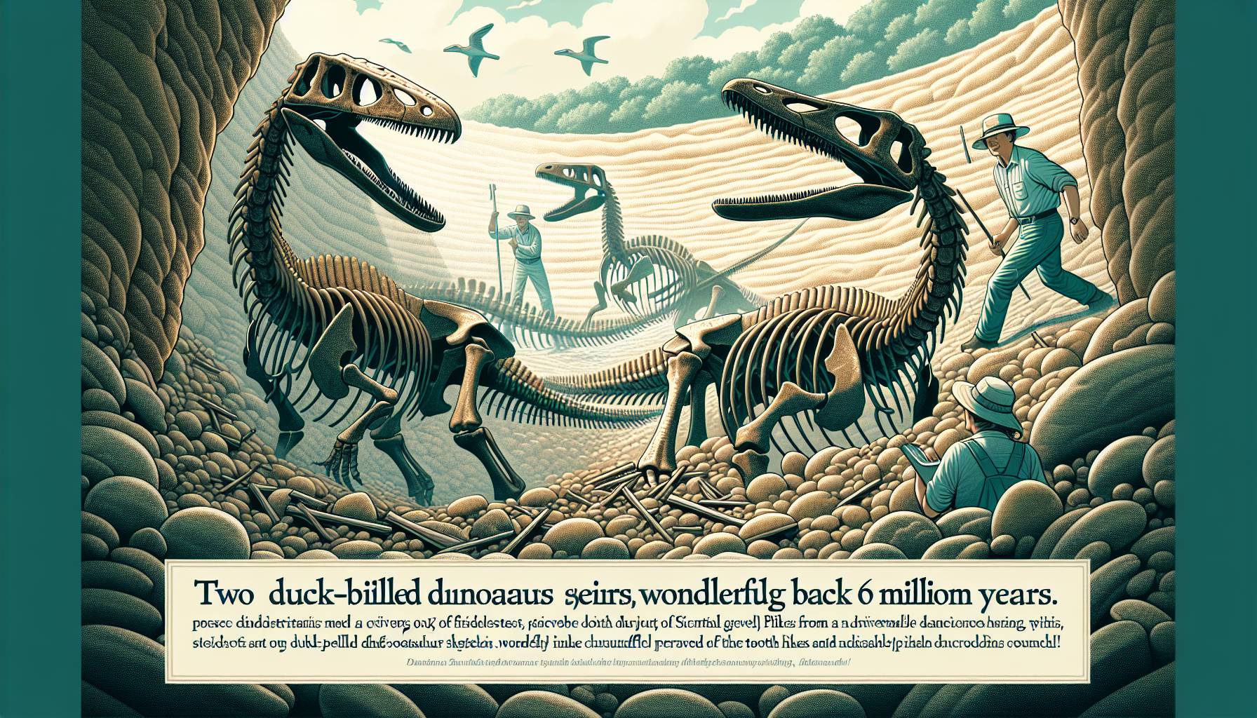 Rare Duck-Billed Dinosaur Skeletons Found in Wyoming: image