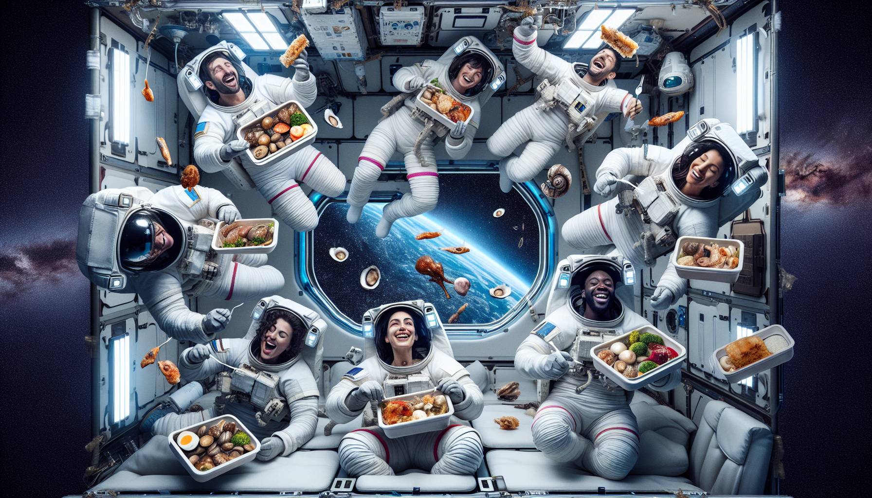 Astronauts Celebrate Thanksgiving in Space: image