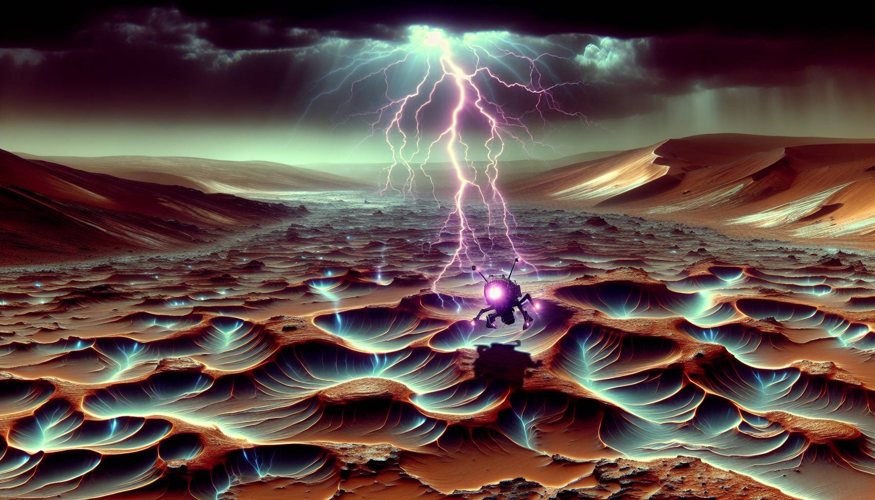 Scientists Discover 'Mini-Lightning' on Mars cover