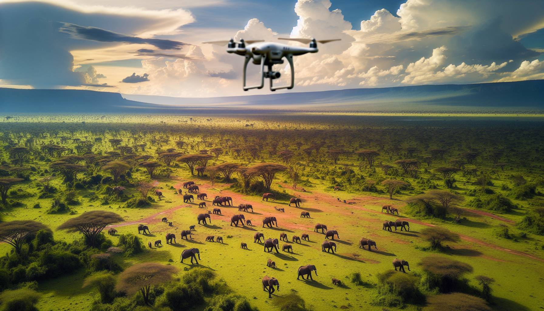 Using drones to study elephants in Kenya cover