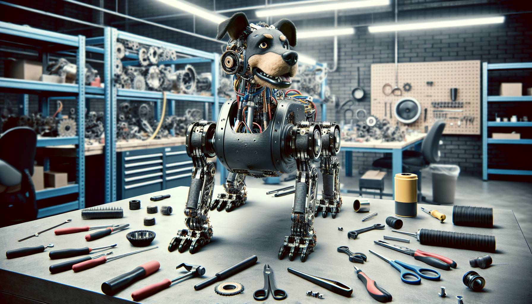 Robot Dogs in the Forest: image