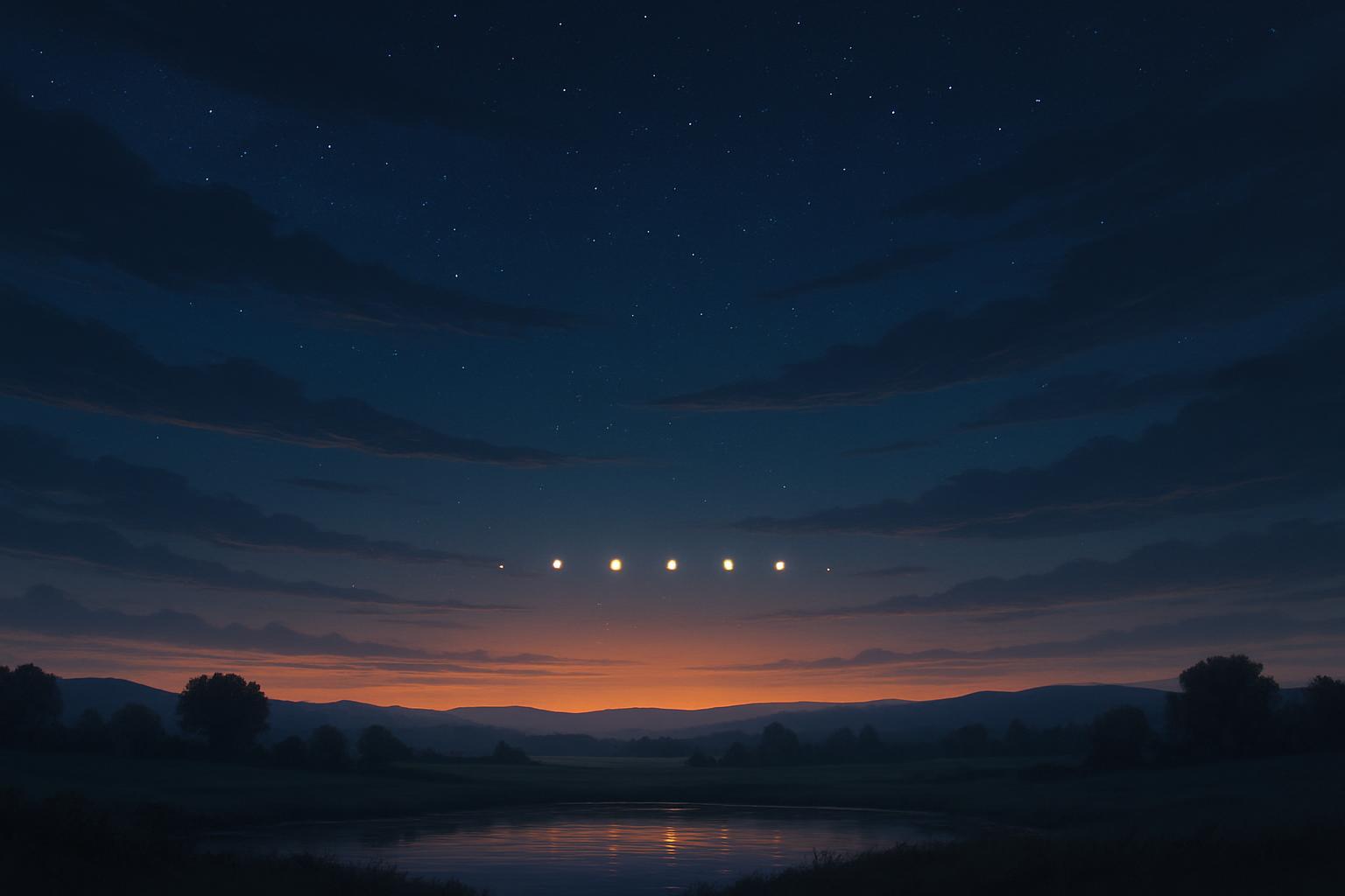 Planetary Parade in the Sky: Six Visible Planets Aligning at End of February: image