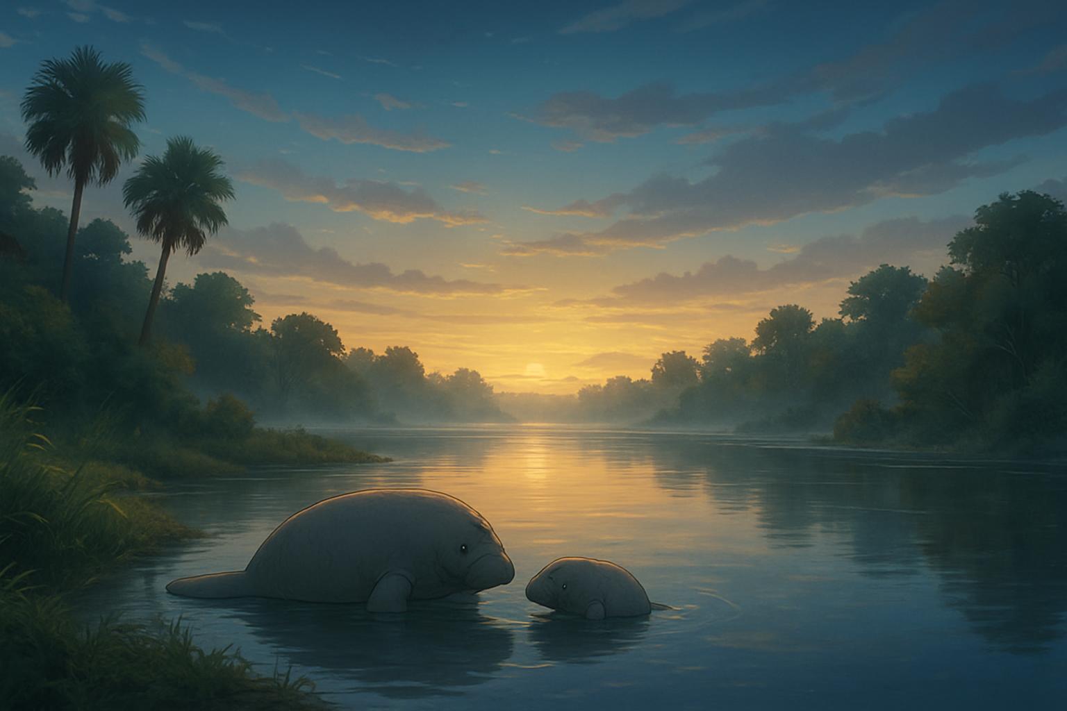 Mother Manatee and Calf Rescued in Florida cover