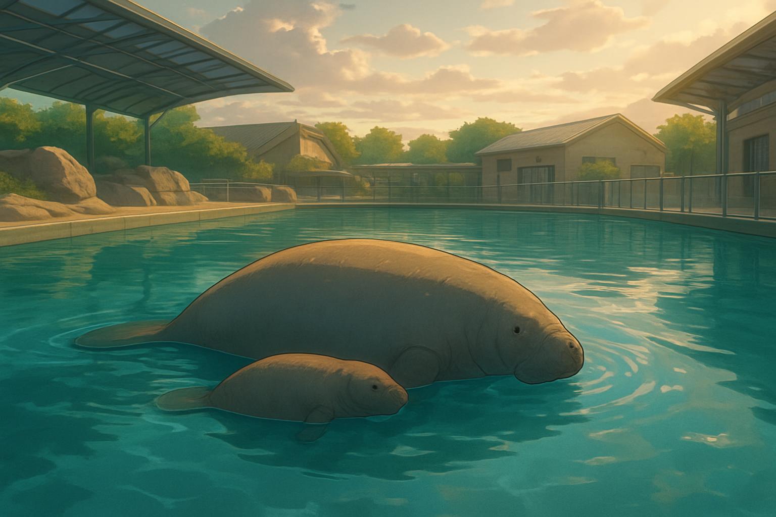 Mother Manatee and Calf Rescued in Florida cover