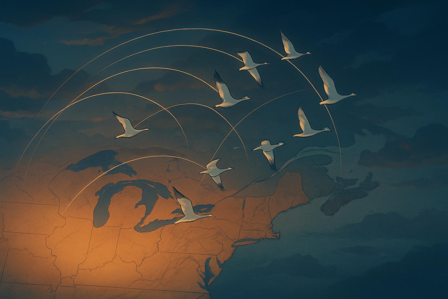 Thousands of Snow Geese Take Flight: image