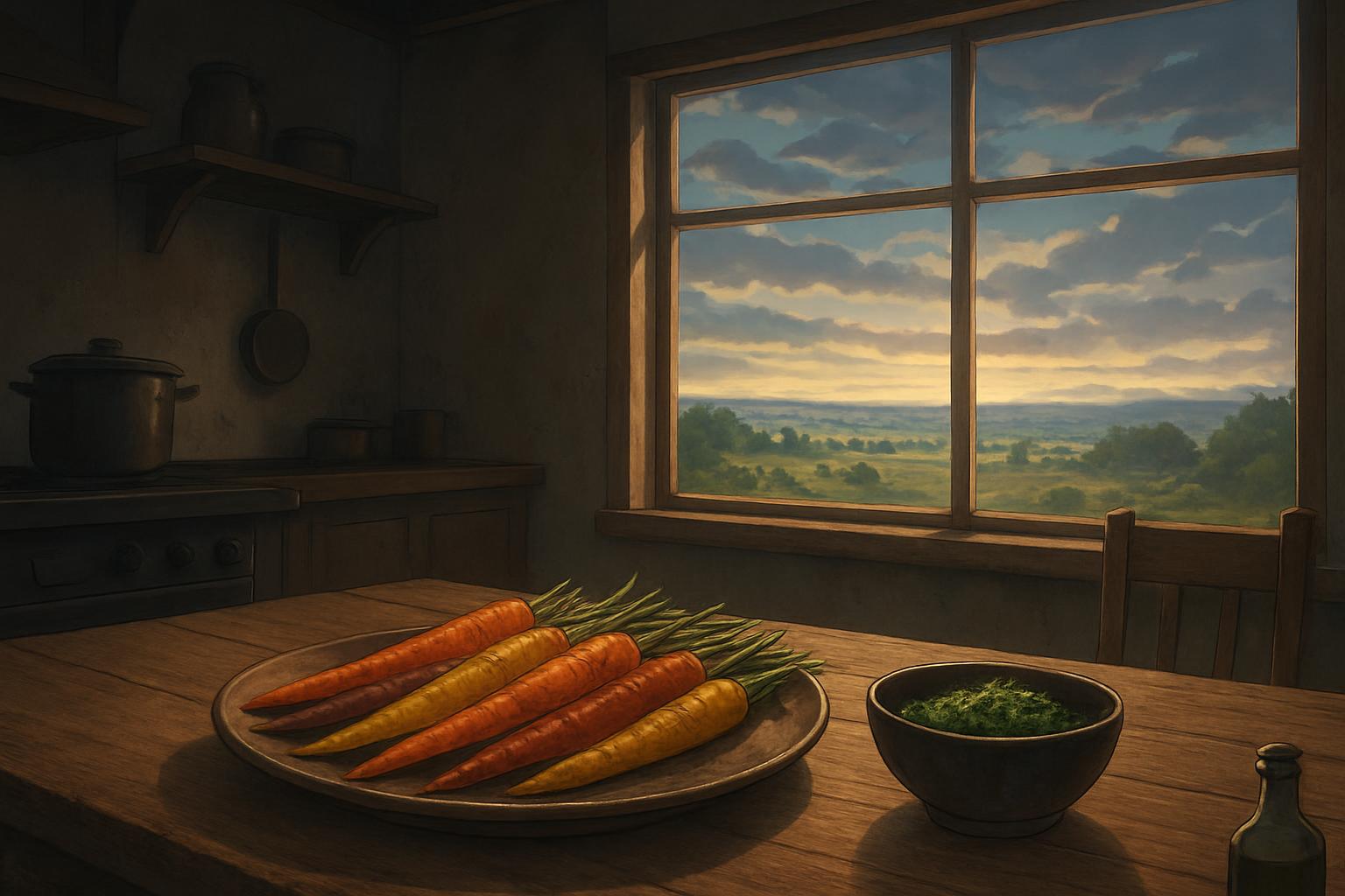 Colorful Roasted Carrots with Spinach Parsley Pesto for Easter Feasts: image